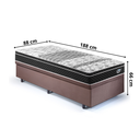 Ver imagem 2 de Cama Box Solteiro com Baú 88x188 com Colchão Gransleep Ecoflex Molas Verticoil Suede
