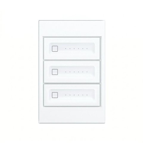 Dimmer Triplo S.Touch 0-10V 4x2 Bivolt Branco em Policarbonato Stella