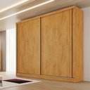 Ver imagem 3 de Guarda Roupa Monterey com Portas de Correr 100% Mdf – Mademarcs - Peroba/off White/peroba