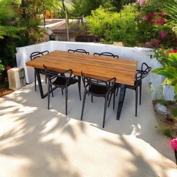 Tampo Mesa Madeira Maciça Setup Escritório Balcão 200x80cm:tampo de Teca - 7