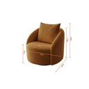 Ver imagem 3 de Poltrona Decorativa Orgânica Boucle Terracota Cali Estofama