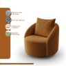 Poltrona Decorativa Orgânica Boucle Terracota Cali Estofama - 4