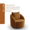 Ver imagem 5 de Poltrona Decorativa Orgânica Boucle Terracota Cali Estofama