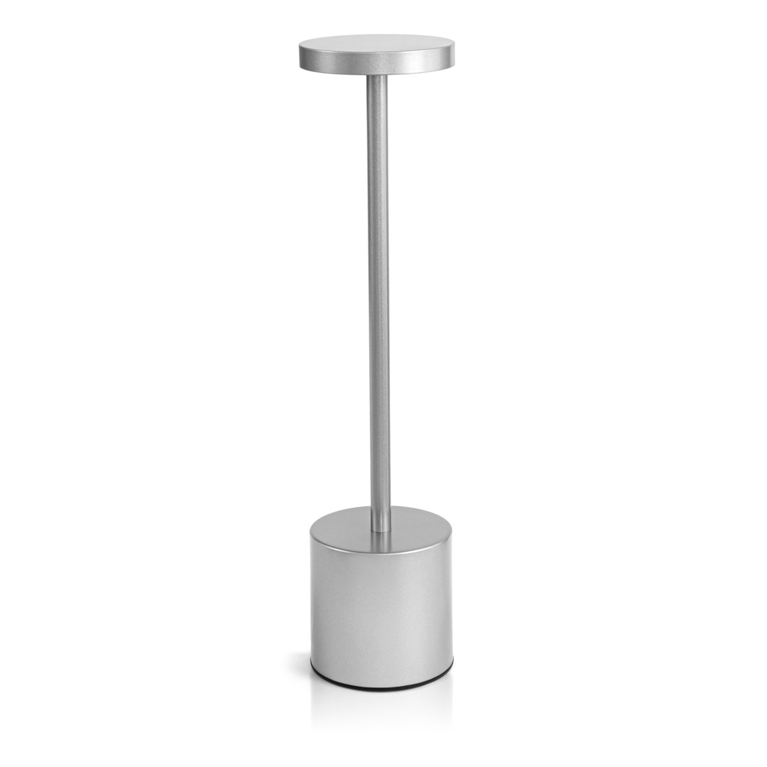 Luminária de Mesa Touch Candeeiro Led sem Fio Recarregável Prata