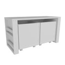 Ver imagem 3 de Rack de Baús com Porta Livros Livreiro Duplo Cadu 100% Mdf Woodcore