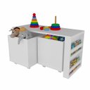 Ver imagem 2 de Rack de Baús com Porta Livros Livreiro Duplo Cadu 100% Mdf Woodcore