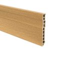 Ver imagem 1 de Rodapé em PVC Wood Com Friso 10 cm x 1,2 cm x 2,10 m Acabamento Freijó.