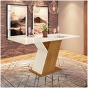 Ver imagem 1 de Mesa De Jantar Tampo Em Mdf 160cm Vidro Juanita Casa 812 Nature Off White