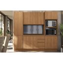 Ver imagem 1 de Cozinha Modulada Completa Ciela 5 Peças (2aéreo+1balcão+2paneleiros+1complemento) C5p82 Canela -