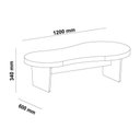 Ver imagem 3 de Mesa de Centro para Sala 120 Cm 4733 Carvalho Arly Carvalho