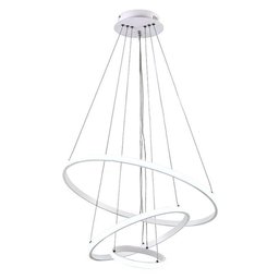 Lustre Pendente Luminaria Arco 3 em 1 Aneis Ajustaveis Argola Decoraçao Sala Quarto Casa Iluminaç - 1