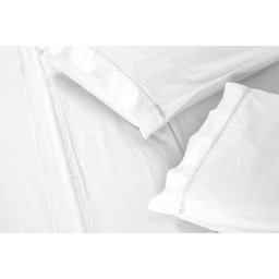 Jogo de Cama Queen Ponto Palito 3 Peças Branco Casa Dona - 3