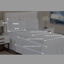 Ver imagem 4 de Jogo de Cama Queen Ponto Palito 3 Peças Branco Casa Dona