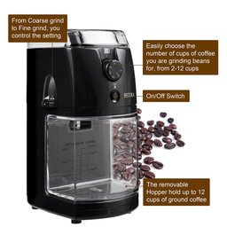 Secura Moedor de Café Elétrico com 17 Níveis de Moagem, Capacidade 12 Xícaras - 3