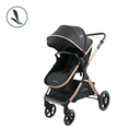 Ver imagem 2 de Carrinho de Bebe Kansas Gold Premium com Bebe Conforto:base Gold/preto