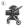 Carrinho de Bebe Kansas Gold Premium com Bebe Conforto:base Gold/preto - 4