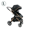 Carrinho de Bebe Kansas Gold Premium com Bebe Conforto:base Gold/preto - 3