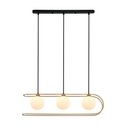 Ver imagem 1 de Pendente Beat Dourado Globos Branco 3G9 HL024 Bella