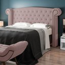Ver imagem 2 de Cabeceira Cama Box Casal King 195cm Provença com Calçadeira Vêneto P02 Veludo Rosê - Mpozenato