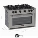 Ver imagem 3 de Fogão de Embutir 5 Bocas Venax Gaudi Line Inox 88,3l Gás Automático Bivolt 30305