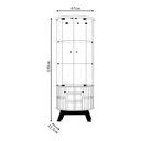 Ver imagem 3 de Cristaleira Decorativa Deker Nicho Garrafeiro Iluminação Led Espelho Mdp Cinamomo/offwhite G97 - Gra