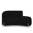 Ver imagem 3 de Sofá 3 Lugares Orgânico 180cm Pé Dourado Morgan Linho Preto D03 - D'Rossi