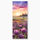 Ver imagem 4 de Adesivo de Porta - Flores Roxa Ao por do Sol