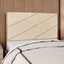 Ver imagem 2 de Cabeceira Casal 140 Cm com Frame Cristal Linho Bege Artte Bege