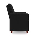 Ver imagem 7 de Poltrona Decorativa Estofada Confortável Sala Isis Suede Preto