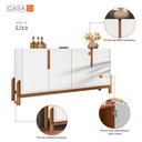 Ver imagem 4 de Balcão Aparador Buffet Lizz 4 Portas - 6 Cores:branco/cedro