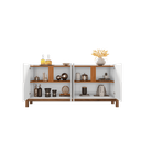 Ver imagem 2 de Balcão Aparador Buffet Lizz 4 Portas - 6 Cores:branco/cedro
