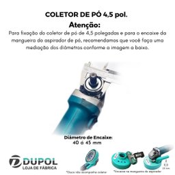 Coletor de Pó Lixadeira / Esmerilhadeira 4 1/2" - Dupol - 4