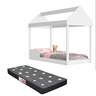 Cama Castelo Infantil Solteiro 100% Mdf Incluso Colchão D20 Quarto Robusta Durabilidade:branco - 1