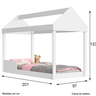 Cama Castelo Infantil Solteiro 100% Mdf Incluso Colchão D20 Quarto Robusta Durabilidade:branco - 4