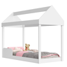 Cama Castelo Infantil Solteiro 100% Mdf Incluso Colchão D20 Quarto Robusta Durabilidade:branco - 2
