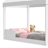 Cama Castelo Infantil Solteiro 100% Mdf Incluso Colchão D20 Quarto Robusta Durabilidade:branco - 3