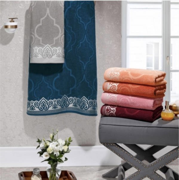 Toalha De Banho Marrocos Kit 5 Toalhas Coloridas - 70x140cm - Lufamar Cores Masculinas - 1