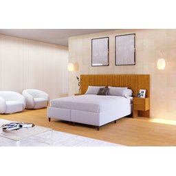 CABECEIRA CASAL RIPADO FLORIDA C/4 GAVETAS -FLEX 1.40- QUEEN -KING -CARMOLAR:NATURALE - 1