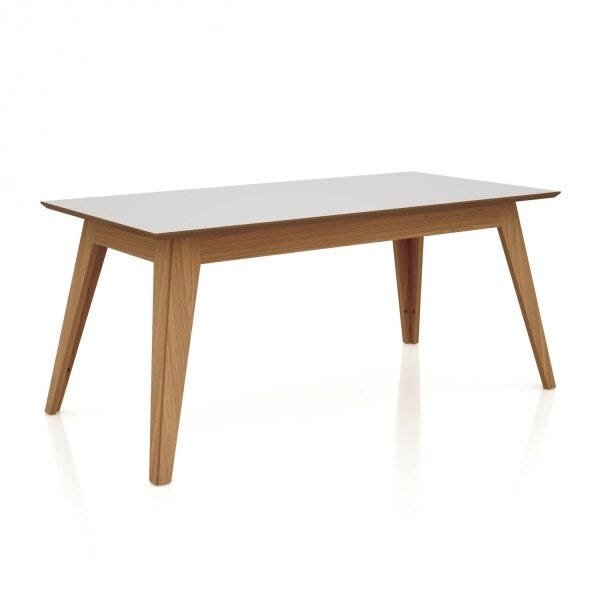 Mesa de Jantar Tampo MDF Retangular Retrô 6 Lugares Tm62 Dalla Costa - 1