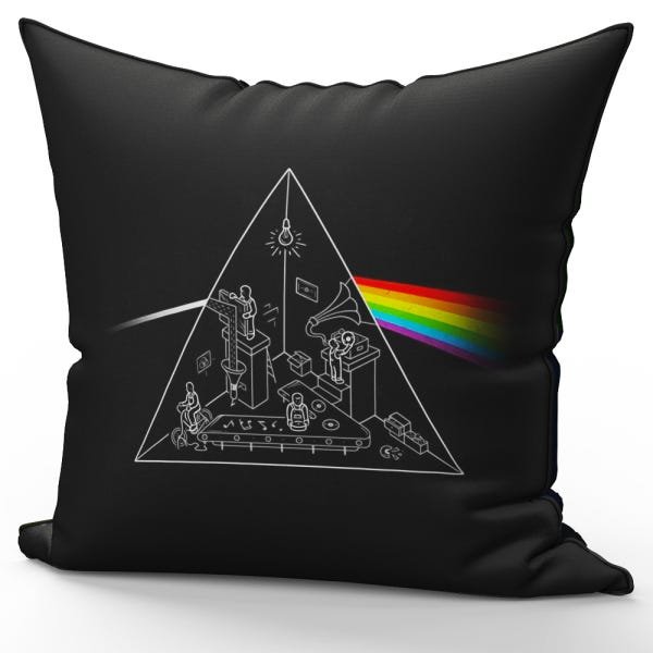Almofada Decorativa Pink Floyd Microfibra Premium - 1