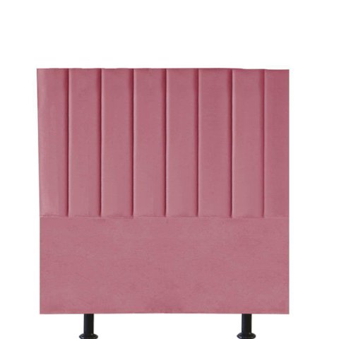 Cabeceira Estofada Carla 100cm Solteiro para Cama Box Quarto Suede Rosa Bebê - Gat Magazine