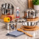 Ver imagem 3 de Pasta Polidora Aço Inox Tramontina 200g Remove Manchas Limpeza Brilho