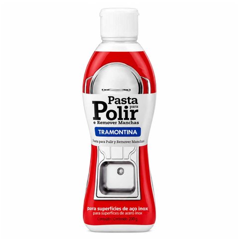 Pasta Polidora Aço Inox Tramontina 200g Remove Manchas Limpeza Brilho