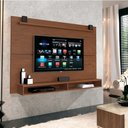 Ver imagem 1 de Painel TV 65 Polegadas 2 Nichos e Prateleira Flutuante Maxi:Naturale