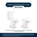 Ver imagem 4 de Assento Sanitário Laqueado Soft Close Bali Cinza Platina (cinza Claro) para Vaso Incepa