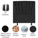Ver imagem 4 de Cabeceira Estofada Cama Casal Queen Size 160 Cm Louise Veludo:preto