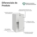 Ver imagem 3 de Balcão de Cozinha 40 cm 1 Porta (sem Tampo) Branco Vik Madesa