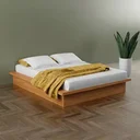 Ver imagem 1 de Cama de Casal Tamanho Casal Estilo Japonês 165cm 100% MDF Freijó Amadeirado Marrom