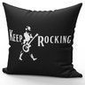 Almofada Decorativa Keep Rocking Microfibra Premium - 1