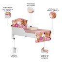 Ver imagem 3 de Mini Cama Infantil 148x68cm Proteção Lateral Carruagem Rosa Z53 - Mpozenato